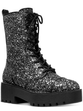 Michael Kors glitter combat boots